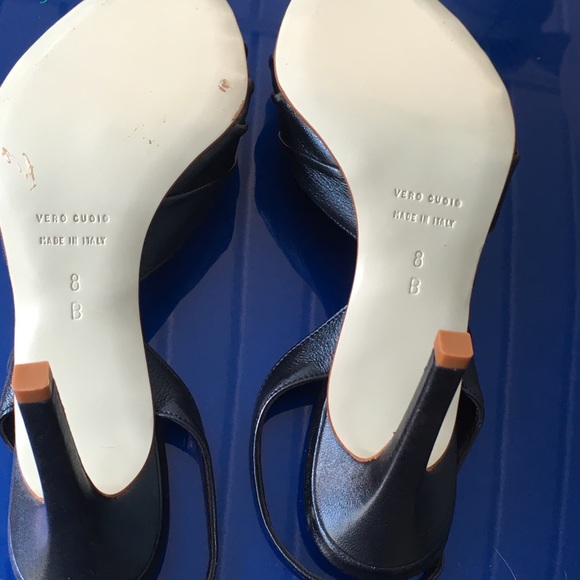 Cynthia Rawley Size 8B Blue peep toe heels. - Picture 7 of 8